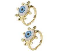 DEARMAMY 2 Piezas Anillo De Ojo Azul Ventanas De Película Bolsas Para Bolígrafos Antiarañazos Funda Suave Para Bolígrafo Individual Gel Ventanas De Brillo Botín Pegatina Tapón Roca Aleación
