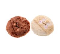 DEARMAMY 2 Piezas Borla Para Empolvarse Bocanada De Poder Almohadilla Soplo De Polvo De La Vendimia Aplicador De Polvo Esponja De Maquillaje Soplo De Polvo Esponjoso Esponja Para Polvo Paño
