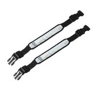 DEARMAMY 2 Piezas Brazalete Reflectante LED para Correr de Noche Cierre | PVC Rejilla Reflectante, Batería Botón 3v 2032 Incluida, Uso Exterior, Trabajadores y Mascotas
