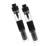 DEARMAMY 2 Piezas Brocha De Maquillaje Tipo Prensa Duende Cepillo De Corrector Brocha De Maquillaje Para Base Cepillo De Sombra De Ojos Polvo Bronceador Rubor Crema B Tan Black El Plastico