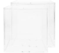 DEARMAMY 2 Piezas Caja de Almacenamiento Abatible Transparente Organizador de Dulces Caja para Dulces Expositor Transparente para Eventos Contenedor de Exhibición Empaque para Tapa