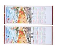 DEARMAMY 2 piezas Calendario Colgante Chino Año del Caballo Calendario Diario Tradicional Lunar con Diseño Decorativo Planificador Portátil para Hogar y Oficina