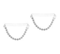 DEARMAMY 2 Piezas correa elástica para la rituals el ritual novia garter - Accesorio femenino wedding nupcial decoración de ligas de la de la boda pedrería Silver