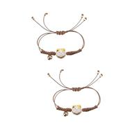 DEARMAMY 2 Piezas De Pulsera De Cerámica con Forma De Gatito Pulsera De Hilo Ajustable Pulseras De Papel para Eventos Pulseras De Tigre para Mujer Joyería Pulseras Rápidas Pulsera De