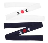 DEARMAMY 2 Piezas Diadema Con Estampado De Ninjas Papel De Soja Para Sushi Diadema De Chef De Sushi Rodillo De Sushi Diademas De Sushi Equipo Para Hacer Sushi Pañuelo Banda Algodón