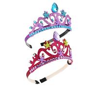 DEARMAMY 2 Piezas Diadema De Tiara Marina Brillante Para Niña Forma De Tiara y Estrellas De Mar Para Decoración Princesa