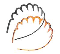 DEARMAMY 2 Piezas diadema dentada diademas diadema para cabello rizado rizador de pelo banda para el cabello para lavarse la cara diadema para el cuidado de la piel venda ordenador personal