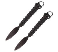 DEARMAMY 2 Piezas Extensiones Trenzadas De Cabello Sintético Para Mujeres Para Fiestas y Eventos