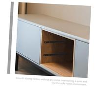 DEARMAMY 2 piezas Guías de Cajón Laterales para Muebles Deslizadores Silenciosos y Duraderos Compatibles con Armarios y Cajoneras de Baño Instalación Sencilla de Negras