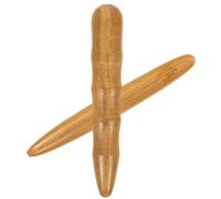 DEARMAMY 2 Piezas herramienta de masaje rodillo de masaje de pies palo masajeador palo de acupresión bastón de punto gatillo de masaje palo de masaje de madera Light Brown