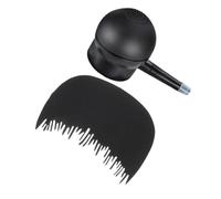DEARMAMY 2 Piezas herramienta para dar forma a la línea del cabello Set de aplicador de spray y peine relleno de cabello polvo para el cabello para la caída del cabello gel de sílice Black