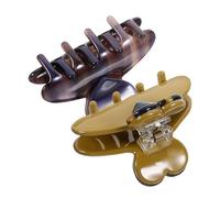 DEARMAMY 2 Piezas horquilla de amor para pequeña clips de cabello accesorios estilo pinza de pelo de las niñas pasador de pelo de corazón clips de explosión Hoja de acetato