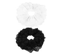 DEARMAMY 2 Piezas Lazo De Pelo De Encaje Gomas Para Mujer Gomas Para El Pelo Gigantes Accesorios Para El Cabello Niña Coleteros De Encaje Moda Sedoso Querida Poliéster