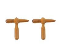 DEARMAMY 2 Piezas Masajeador De Pies Cuerpo Para Músculo Reflexología Palo De Masaje Corporal Palo De Acupresión Manual Raspando Palo Pluma De Punto De Acupuntura Madera Fragante