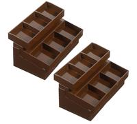 DEARMAMY 2 Piezas Miniature Vegetable Fruit Shelf For Dollhouse Plastic Mini Furniture Rack For Miniature Food Display and Storage