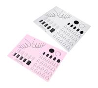 DEARMAMY 2 Piezas Pad de Práctica de Manicura para Principiantes Herramienta de Transferencia de Coloración de Uñas Blanco y Rosa
