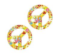 DEARMAMY 2 Piezas Pegatina del Símbolo Floral para Portátil PVC | Decoración para Bricolaje, Diseño Floral Adhesivo, Formato de Calcomanía