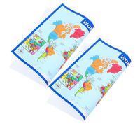 DEARMAMY 2 piezas Póster Educativo de Mapamundi para Resistente para Decoración y Aprendizaje Preescolar de Mapas