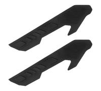 DEARMAMY 2 Piezas Protector de Cadena de Bicicleta de Silicona Negro para Bicicletas de Montaña y Carretera, Adhesivo Antiarañazos para Tubo Inferior y Protección del Cuadro