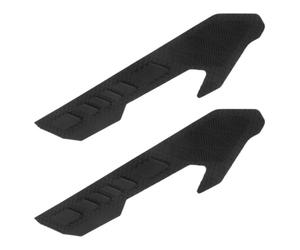 DEARMAMY 2 Piezas Protector de Cadena de Bicicleta de Silicona Negro para Bicicletas de Montaña y Carretera, Adhesivo Antiarañazos para Tubo Inferior y Protección del Cuadro