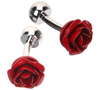 DEARMAMY 2 Piezas Rosa Gemelos Studds De Tuxedo Gemelos De Flores Gemelos De Traje Tachuelas De Camisa De Esmoquin Gemelos De Esmoquin Para Hombre Joyas De Ropa Gemelos De Camisa Cobre