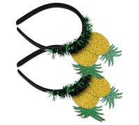 DEARMAMY 2 Piezas Venda Pelo De Piña Aros De Pelo De Frutas Accesorios Señoras Cintas Para El Pelo De Frutas Sombreros De Frutas Del Festival Tropical Fiesta Adulto Banda Yellow Saludador