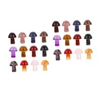 DEARMAMY 2 Series Adorno De Hongo De Cristal Seta Pequeña Fiesta Pequeño Hongos Champiñón Diminuto Artesanía De Setas De Cristal Mini Adorno De Setas Decoraciones De Setas 12 Piezas
