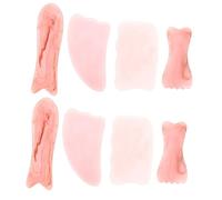 DEARMAMY 2 series Herramientas De Masaje Facial Para Adultos Raspador Muscular Tabla De Masaje Guasha Tabla Gua Tabla Gua Herramienta Guasha Resina Sintética Rosa 4 piezas*2