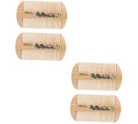 DEARMAMY 2 Series Peine Rark Bamboo Peine Para El Hogar Peinado De Remoción De La Caspa Del Cabello Peine Anticaspa Peine De Dientes Portátil Peine De Dientes De Doble Cara Bambú 2 Piezas*2