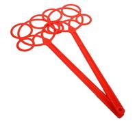 DEARMAMY 2 Unidades Sacudidor Manual para Colchones y Edredones Cepillo Estático para Polvo Mini Plumero Rojo Pequeño 55 CM 110 G Herramienta de Limpieza Reutilizable para Ropa de