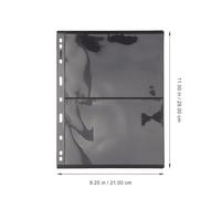 DEARMAMY 20 Páginas para Álbum de Sellos Colección, Soporte para Hojas Sueltas Transparente, Carpeta Negra Pequeña 5 Bolsillos por Página, Organizador para Filatelia y Almacenamiento