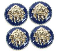 DEARMAMY 20 Piezas Botones Metalicos Mosquetones Kit De Botones a Presión Zumbador Kit De Cierre De Botón a Presión Broches De Edredón Equipo Fabricante De Insignias Blue Aleación De Zinc