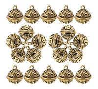 DEARMAMY 20 Piezas Colgante de Campana de Aleación, Dije de Campana de Joyería, Dorado, Estilo Vintage Envejecido, Decoración Colgante para Fabricación de Joyas y Elementos Decorativos
