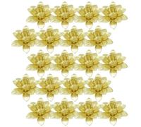 DEARMAMY 20 Piezas Cuentas para Hacer Joyas de Flores, Cuentas Espaciadoras de Cobre Dorado, Forma de Flor, Superficie Lisa, para Pulseras y Joyería DIY