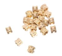 DEARMAMY 20 Piezas de Tuercas de Inserción de Latón 1/4-20 Rosca Hembra 8x6 Mm para Moldeo por Inyección y Empotramiento Térmico, Insertos Termoendurecibles para Impresión 3d y Plástico