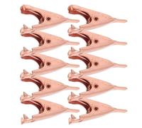 DEARMAMY 20 Pinzas de Cocodrilo de Cobre Puro para Pruebas Eléctricas, Clips Metálicos Resistentes y Precisos, Ideales para Proyectos DIY y Test de Baterías, Pack de 20 Unidades