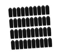 DEARMAMY 200 Piezas cubierta del pie de la diadema punta de goma para la diadema cubierta del extremo de la diadema extremos de la diadema Tapas finales caucho Black
