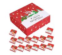 DEARMAMY 20piezas Cajas de Obsequio para Galletas Navideñas Contenedores de Papel para Dulces para Fiestas Unidades Dos Estilos