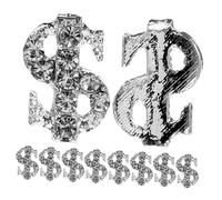 DEARMAMY 20piezas Esmalte De Uñas Signo De Dólar Adornos Para Uñas De Metal Dijes Para Manicura Diy