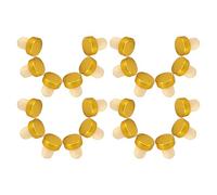 DEARMAMY 24 Piezas Unidades Tapones para Botellas de Vino Tapón de Corcho de Polímero Sellado Hermético y Reutilizable Material Aluminio Dorado y Madera Compatible con Botellas de Vidrio