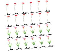 DEARMAMY 24piezas Clips Para Pelo Con Diseño De Plantas Simuladas Accesorios Creativos y Bonitos Para Niñas y Niño Niña Para Fiestas y Uso Diario