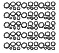 DEARMAMY 260 Unidades Kit Pasacables de Goma Negro con Junta Doble Cara Surtido de Grommets de Caucho Industrial para Protección de Cables Hogar Automoción Industria
