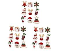DEARMAMY 27 Piezas Broches Navideños de Aleación Accesorios para Disfraz Festivo Pines de Solapa Coloridos con Diseño de Santa y Árbol Juego de Adornos para Ropa Personalizada y Navideño