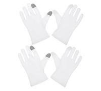 DEARMAMY 2pares Guantes Hidratantes Para Dormir De Algodón Guantes De Sin Dedos Para Manos Secas Para