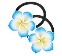 DEARMAMY 2piezas Accesorios Cabello De Arcilla Polimérica Gomas Elásticas Flores Para Mujer Lazos De Flores Para Niñas Coleteros Elásticos Pelo La Playa