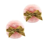 DEARMAMY 2piezas Borla De Polvo Brillantina Felpa Suave Cuidado Piel Para Aplicar Polvos El Cuerpo Cabello