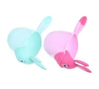 DEARMAMY 2piezas Cuchara de Agua para Taza de Champú Infantil Diseño de Animal Color Vaso para Enjuagar el Cabello Lavado Suave del Cabello