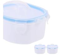 DEARMAMY 2piezas Cuencos De Doble Capa Para Quitar Esmalte De Uñas Remover Removedor De Uñas De Gel