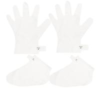 DEARMAMY 2piezas Hidratantes Para Manos y Pies Exfoliantes y Blanqueadoras Guantes Para Quitar Cutículas Spa Casa