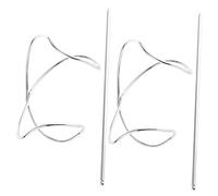 DEARMAMY 2piezas Horquilla De Metal Irregularmente Curvada Elegante Pinza Plateada Pelo Accesorios De Metal Para Recogidos Para Moños Fiesta